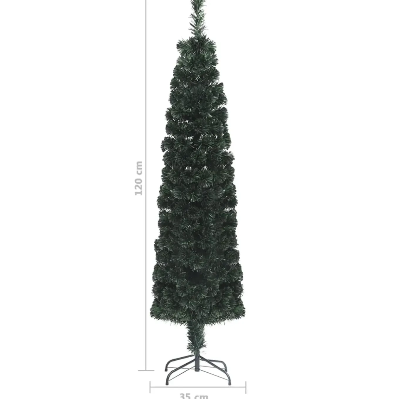 Vidaxl -kerstboom -groen -120 X 35 Cm -vezel