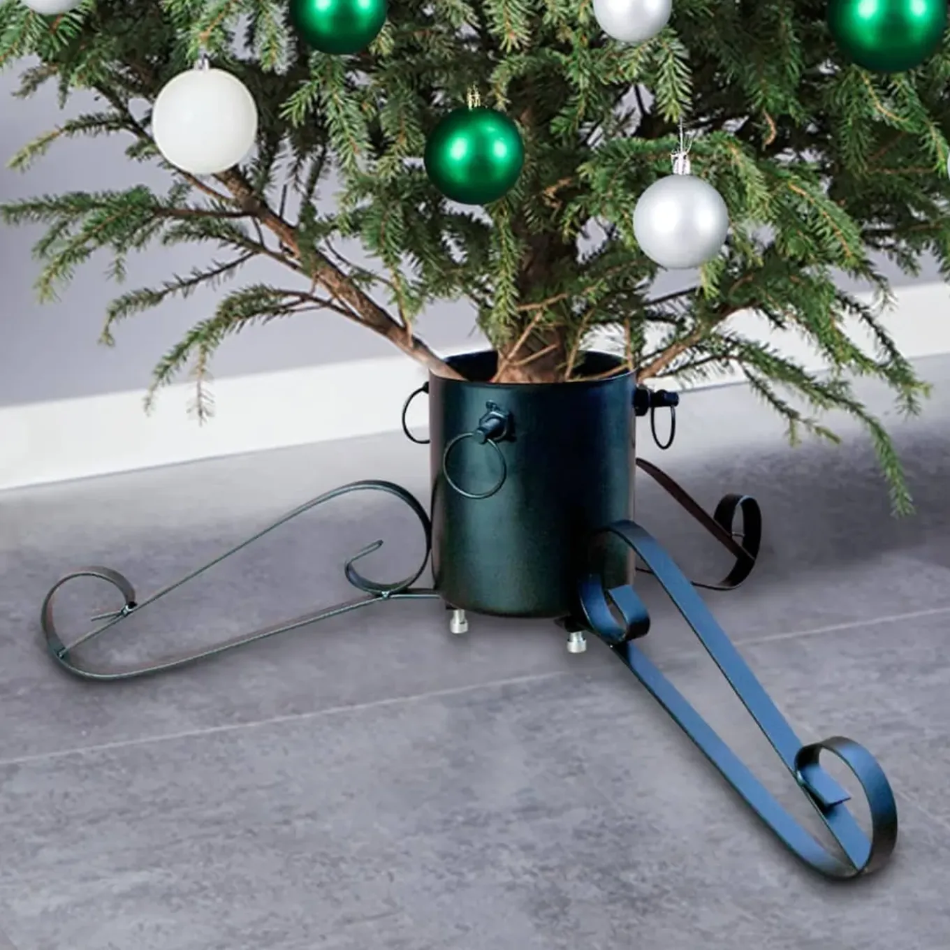 Vidaxl -kerstboomstandaard -groen -metaal