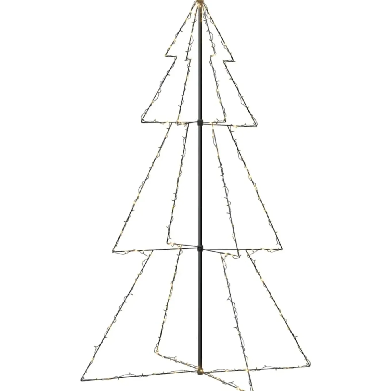 Vidaxl -kerstkegelboom -wit -180 X 118 Cm -metaal