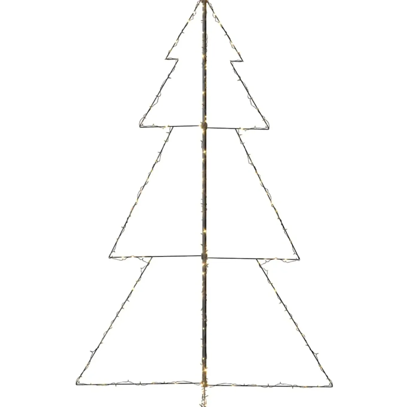 Vidaxl -kerstkegelboom -wit -180 X 118 Cm -metaal