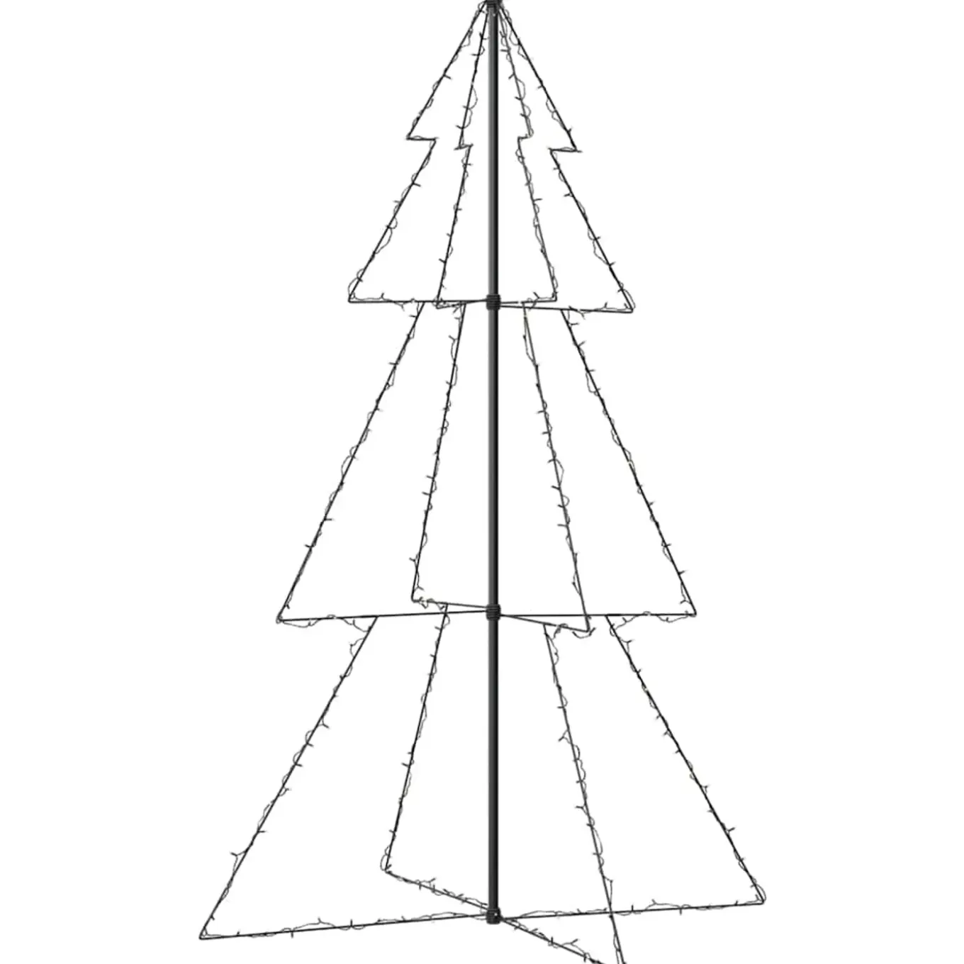 Vidaxl -kerstkegelboom -wit -180 X 118 Cm -metaal