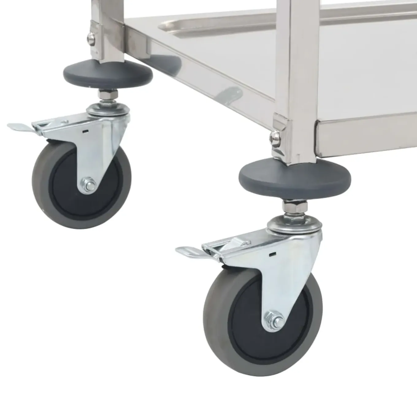 Vidaxl -keukentrolley -zilver -95 X 45 X 83.5 Cm (3 Lagen) -metaal