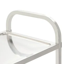 Vidaxl -keukentrolley -zilver -95 X 45 X 83.5 Cm (3 Lagen) -metaal