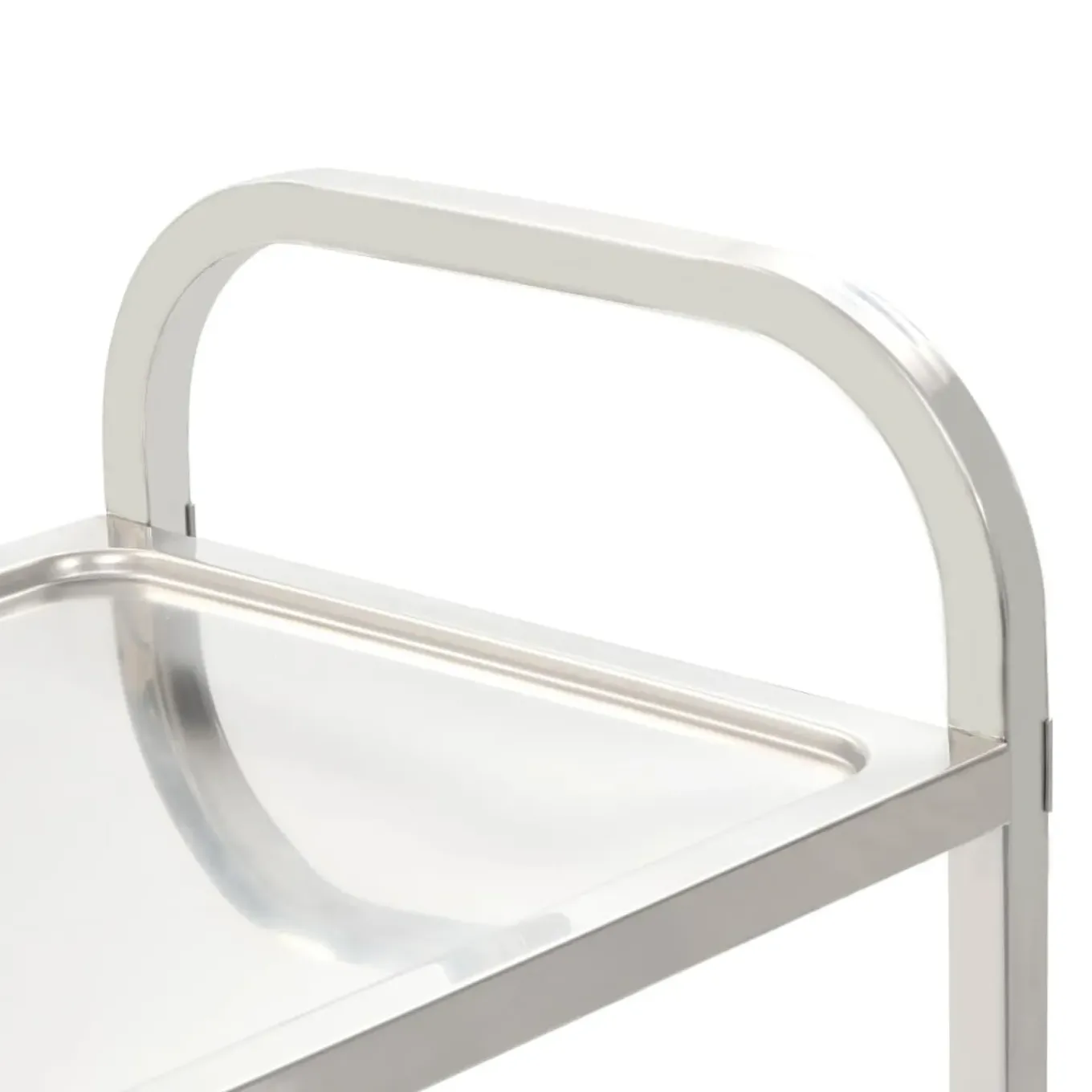 Vidaxl -keukentrolley -zilver -95 X 45 X 83.5 Cm (3 Lagen) -metaal