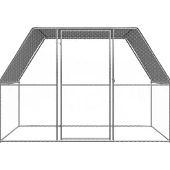 vidaXL -kippenkooi -zilver -3 X 2 X 2 M -staal