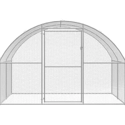 vidaXL Kippenren Zilver 3 X 4 X 2 M Kippen Ren