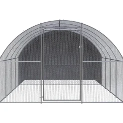 vidaXL Kippenren Zilver 3 X 4 X 2 M Kippen Ren