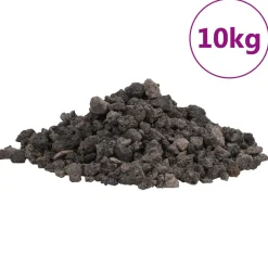 Vidaxl -lavasteen -zwart -1-2 Cm (10 Kg) -steen
