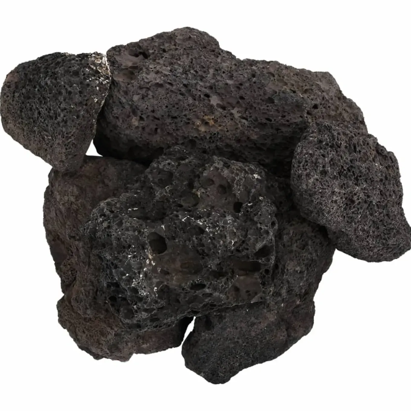 Vidaxl -lavasteen -zwart -10-30 Cm (25 Kg) -steen