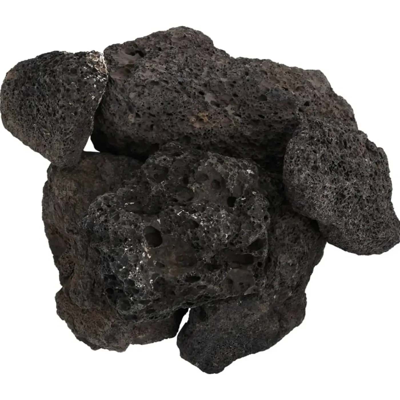 vidaXL Lavasteen Zwart 10-30 Cm (10 Kg) Vulkanisch Lavasteen