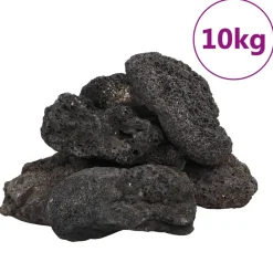 vidaXL Lavasteen Zwart 10-30 Cm (10 Kg) Vulkanisch Lavasteen