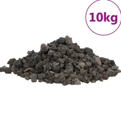 vidaXL Lavasteen Zwart 1-2 Cm (10 Kg) Vulkanisch Lavasteen