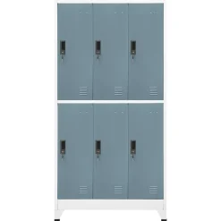 vidaXL Lockerkast 1 Grijs Opbergkast