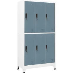 vidaXL Lockerkast 1 Grijs Opbergkast
