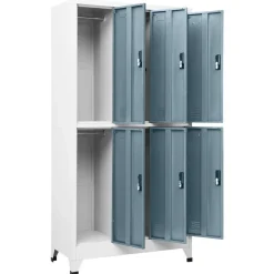 vidaXL Lockerkast 1 Grijs Opbergkast