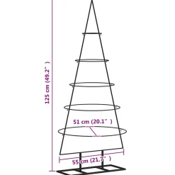 Vidaxl -metalen Kerstboom -zwart -125 Cm -staal