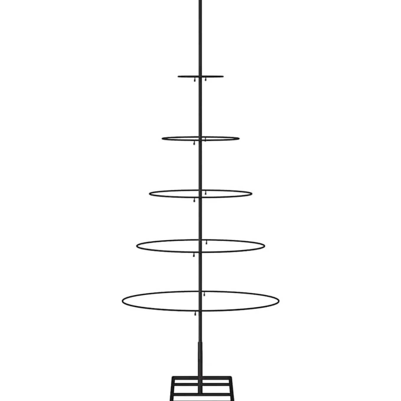 Vidaxl -metalen Kerstboom -zwart -125 Cm -staal
