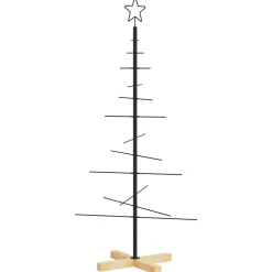 vidaXL -metalen Kerstboom -zwart -120 Cm -staal