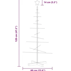 vidaXL -metalen Kerstboom -zwart -120 Cm -staal