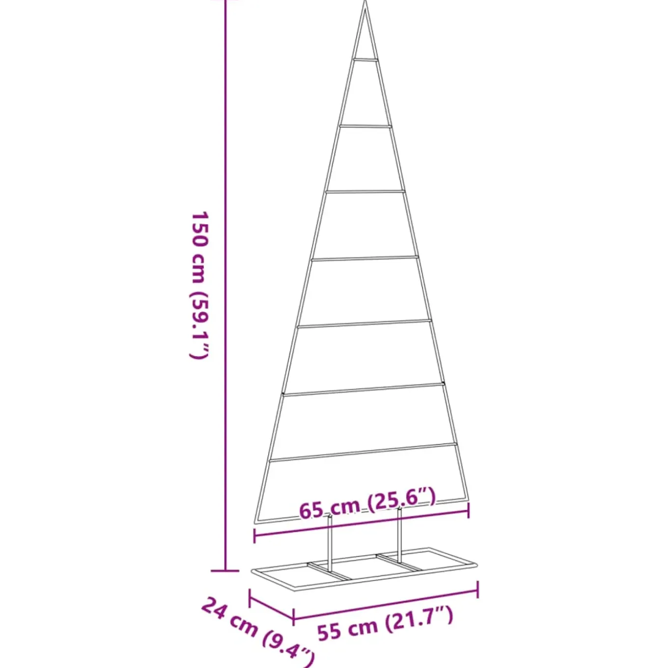 Vidaxl Metalen Kunstkerstboom 1 Zwart 150 Cm