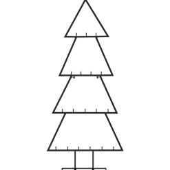 vidaXL Metalen Kunstkerstboom 1 Zwart 90 Cm