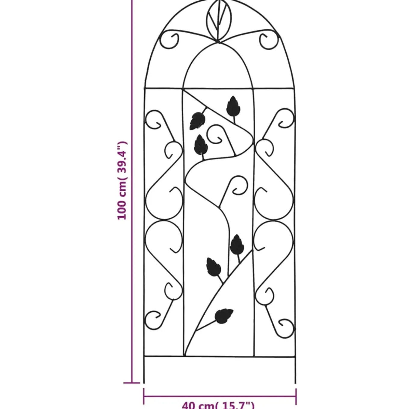 Vidaxl Plantenrek 3 Zwart Klimrek