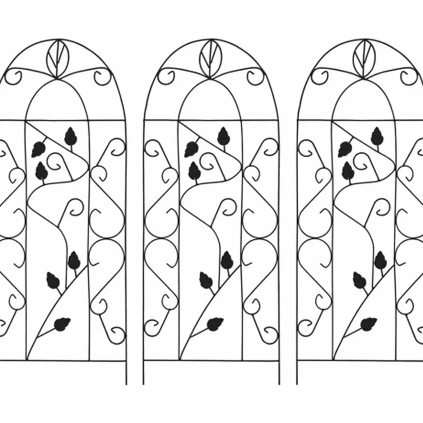 Vidaxl Plantenrek 3 Zwart Klimrek