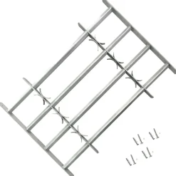 vidaXL Raam Hekwerk 1 Zilver 700-1050 mm raambeveiliging
