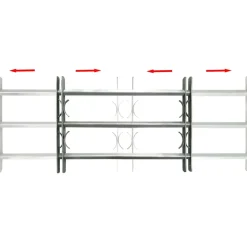 vidaXL Raam Hekwerk 1 Zilver 500-650 mm raambeveiliging