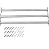 vidaXL - Raamstang - Verstelbaar - Staal - Zilver - 71-120 Cm - 3 Stuk
