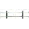 vidaXL Raamtralie 2 Zilver 700-1050 mm raambeveiliging