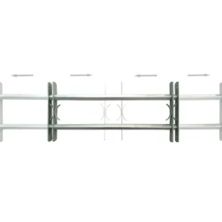 vidaXL Raamtralie 2 Zilver 700-1050 mm raambeveiliging