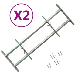vidaXL Raamtralie 2 Zilver 700-1050 mm raambeveiliging