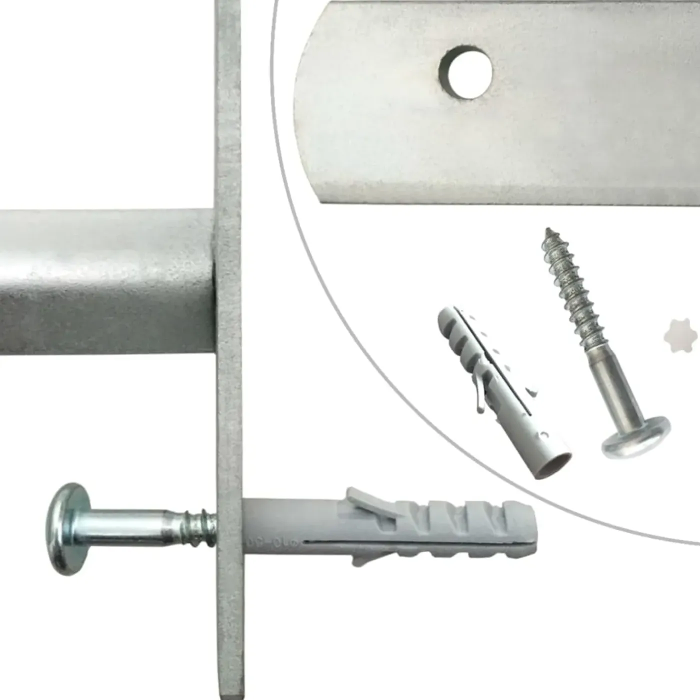 vidaXL Raamtralie 2 Zilver 700-1050 mm raambeveiliging