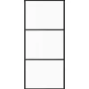 Vidaxl -schuifdeur -zwart -90 X 205 Cm (200 Cm Schuifrail) -aluminium