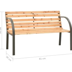 vidaXL Tuinbank 1 Bruin tuinbankje