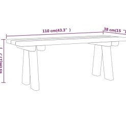 vidaXL -tuinbank -bruin -110 X 38 X 45 Cm -grenenhout