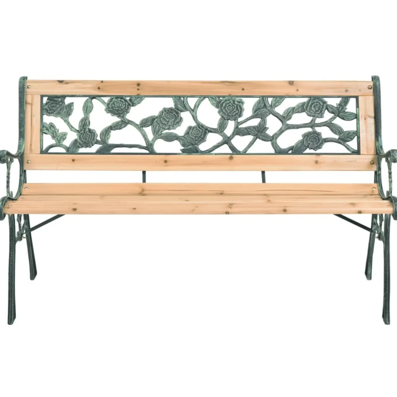 Vidaxl - Tuinbank - Hout & Smeedijzer - Bruin - 122x51x73 Cm