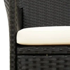 Vidaxl Tuinset Zwart 190 Cm Tafellengte Eethoek