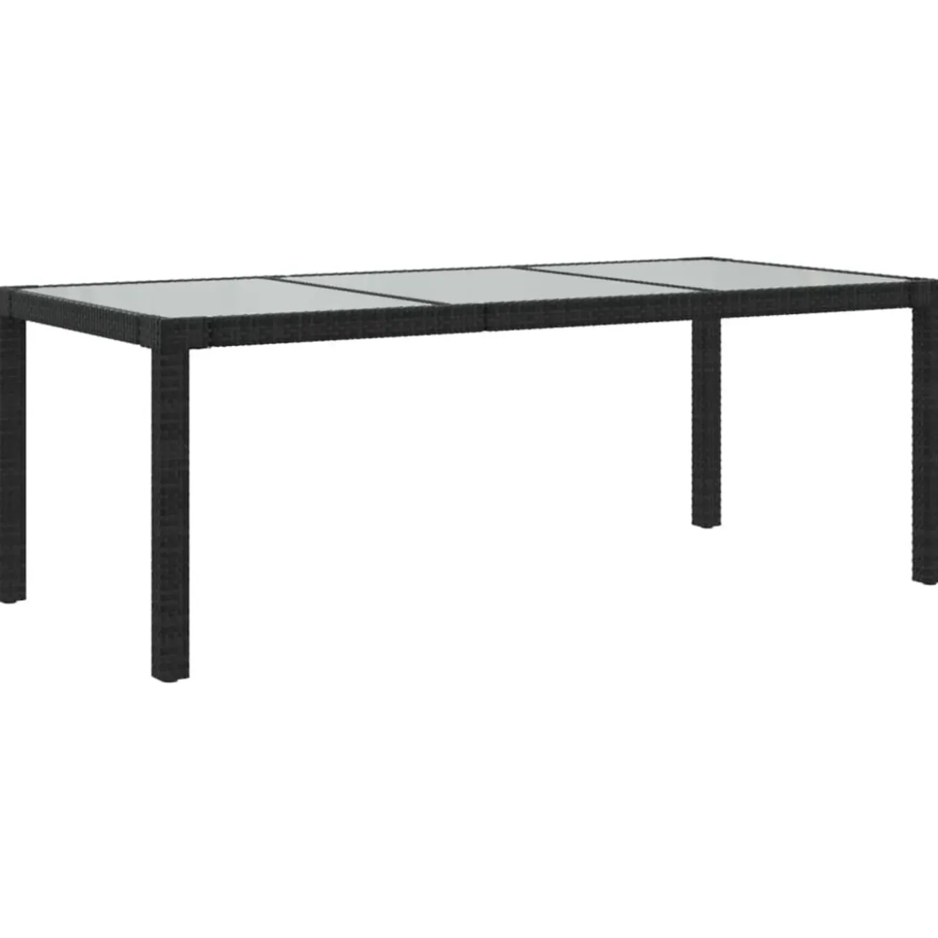 Vidaxl Tuinset Zwart 190 Cm Tafellengte Eethoek