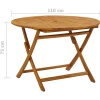 vidaXL - Tuintafel - Opklapbaar Acaciahout - Bruin - 110x75 Cm