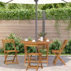vidaXL - Tuintafel - Opklapbaar Acaciahout - Bruin - 110x75 Cm