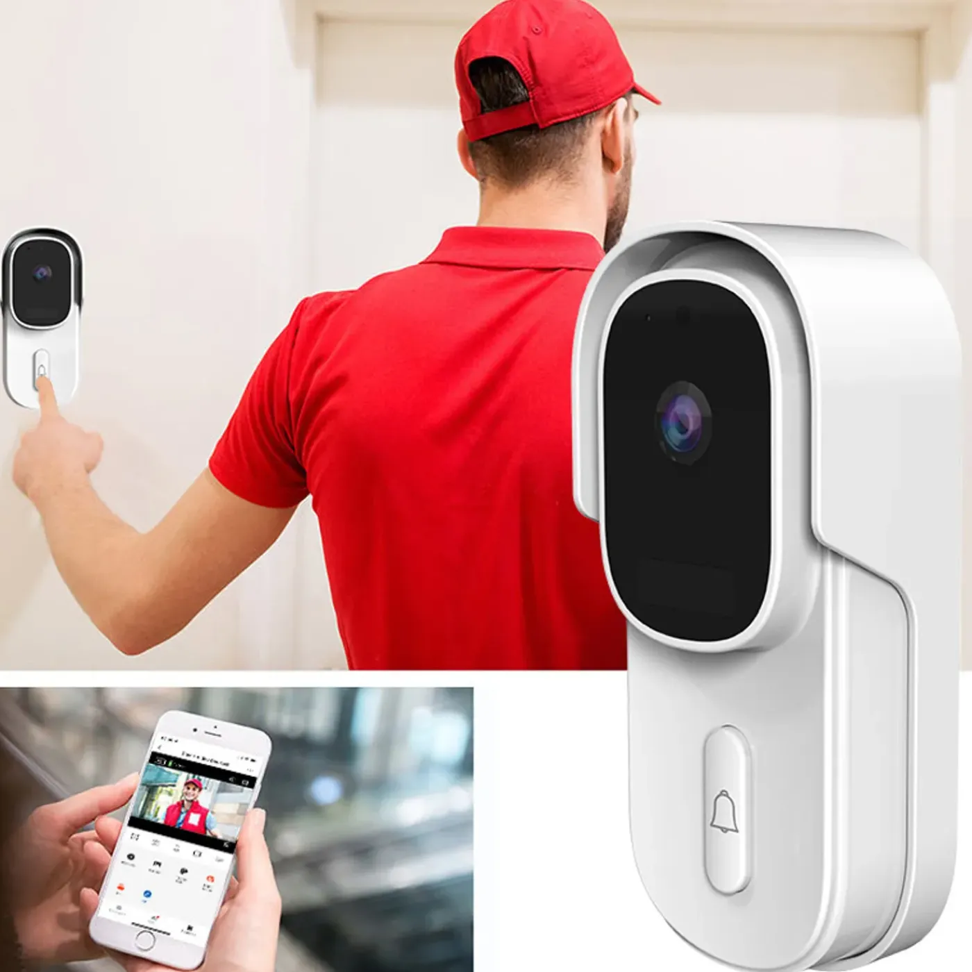 Smartlife Domotica Video Deurbel Voor Buitengebruik Met Full Hd Camera Infrarood Nachtzicht En Ip65 Waterdicht