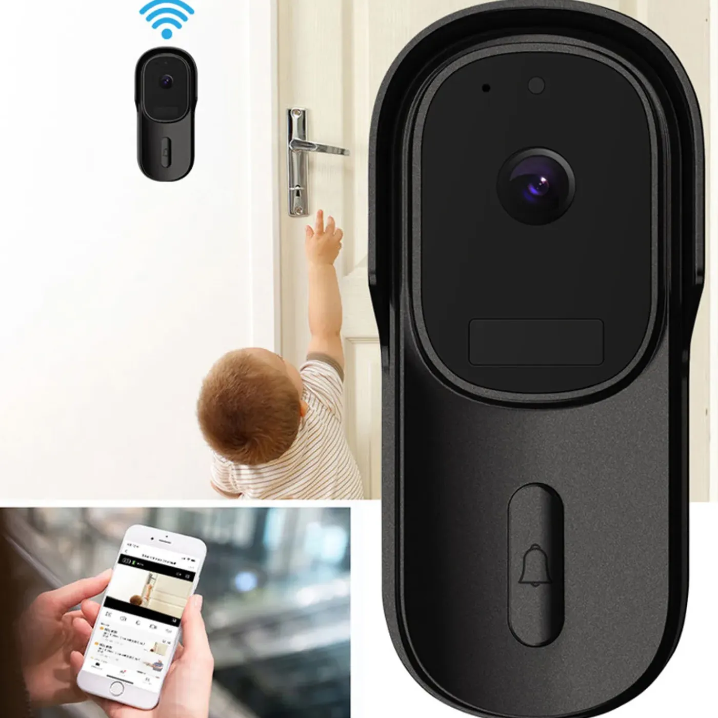 Smartlife Domotica Video Deurbel Voor Buitengebruik Met Full Hd Camera Infrarood Nachtzicht En Ip65 Waterdicht