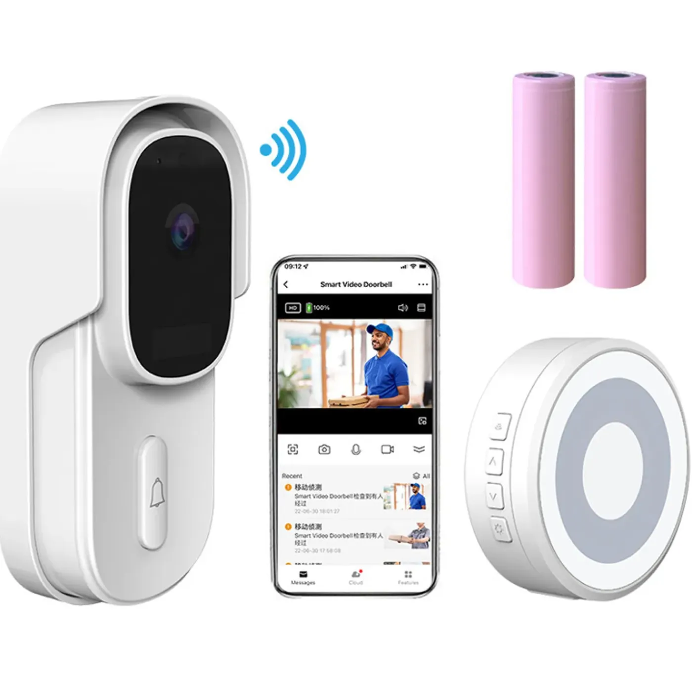Smartlife Domotica Video Deurbel Voor Buitengebruik Met Full Hd Camera Infrarood Nachtzicht En Ip65 Waterdicht