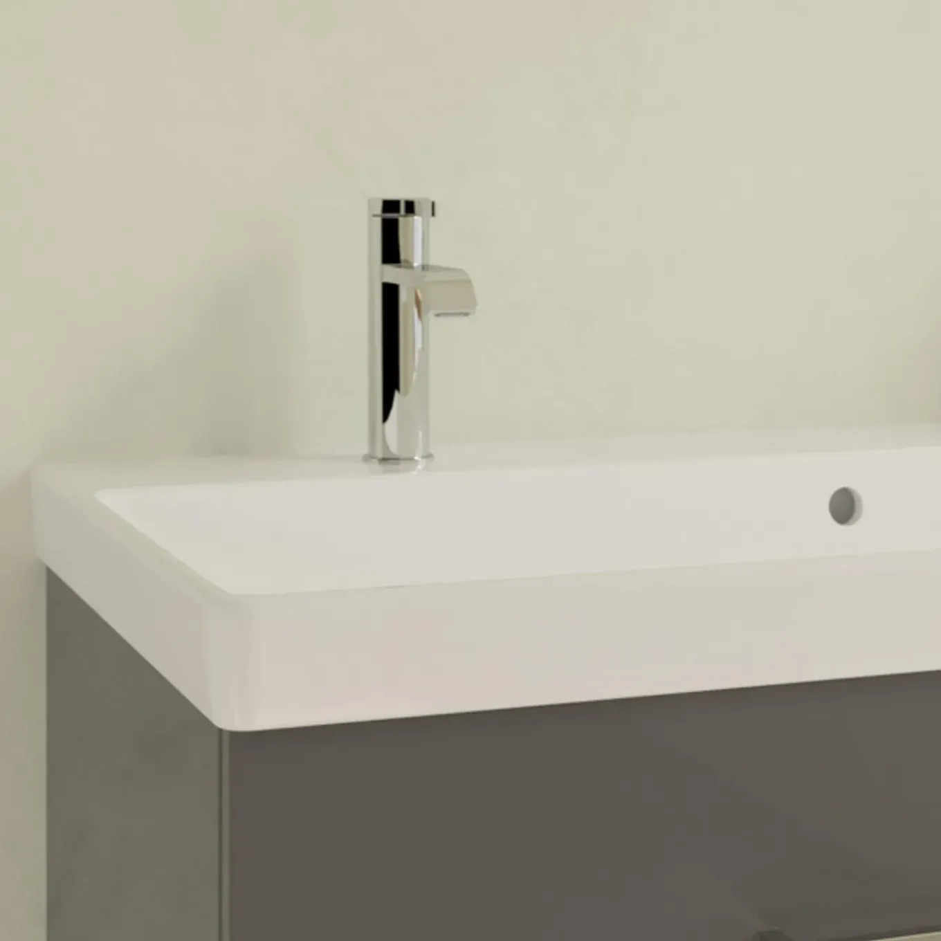 Villeroy & Boch Avento Meubelwastafel - 100x47cm - 2 Kraangaten - Met Overloop - White Alpine (glans