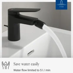 Villeroy & Boch - Bidetkraan - Oasis - Matzwart - 73 Mm - Eengreeps