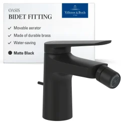 Villeroy & Boch - Bidetkraan - Oasis - Matzwart - 73 Mm - Eengreeps