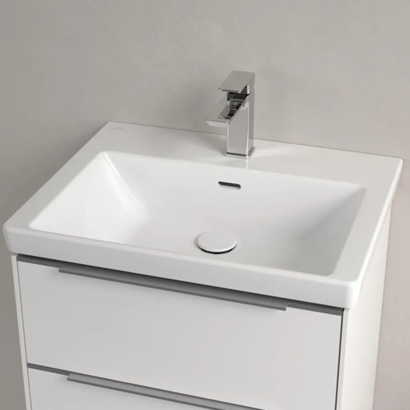 Villeroy & Boch Subway 3.0 Meubelwastafel - 60x47cm - 1 Kraangat - Met Overloop - White Alpine