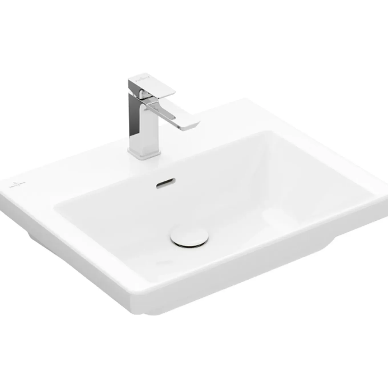 Villeroy & Boch Subway 3.0 Meubelwastafel - 60x47cm - 1 Kraangat - Met Overloop - White Alpine